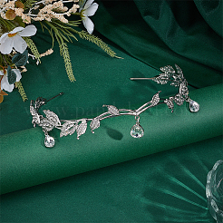 Резинки для волос со стразами в форме капли&nbsp;AJEW-WH0434-53P