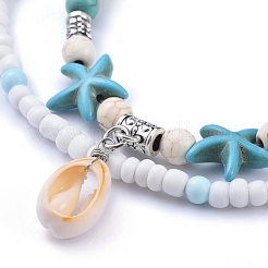 Браслеты из скорлупы каури&nbsp;AJEW-AN00244