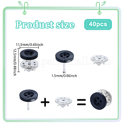40 шт. 4-дырочные резиновые пуговицы для лацканов&nbsp;BUTT-NB0002-13C