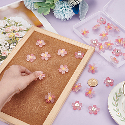 Канцелярская кнопка в форме сакуры AJEW-BC0004-06