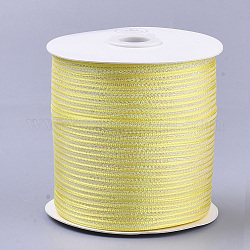 Нейлоновые ленты, с блестящим металлическим шнуром, для подарочной упаковки, украшение свадебной вечеринки, желтые, 1/8 дюйм (3.5 мм), о 500yards / рулон (457.2 м / рулон)