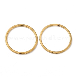 Revestimiento iónico (ip) 304 anillos de banda lisos de acero inoxidable, dorado, nosotros tamaño 9 (18.9 mm)