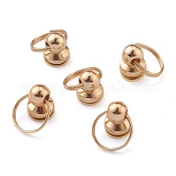 Alloy Pull Ring Rivets Screw Back Studs, with Split Rings, for Phone Case DIY, DIY Leather Craft Parts, Light Gold, 18.5mm, Hole: 10mm, Ring: 11.5x1.5mm, Screw: 11x8mm