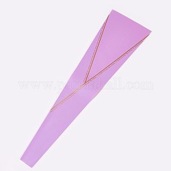 Bolso de empaquetado de la flor del solo papel de embalaje de la rosa, violeta, 45x4~13 cm