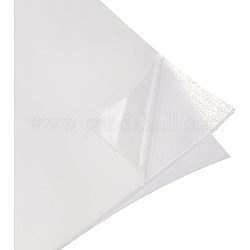 Plaque de silicone joint résistant aux hautes températures, avec double dos adhésif, antidérapant, carrée, blanc, 25x25x0.1 cm