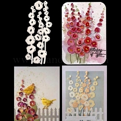 Blume Kohlenstoffstahl Schneidwerkzeuge Schablonen, für DIY Scrapbooking / Fotoalbum, Dekorative Prägepapierkarte aus Papier, Platin matt Farbe, 116x47x0.8 mm