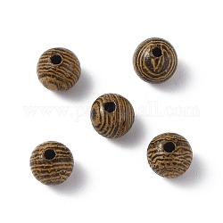 Perle en bois, non teint, ronde, chameau, 6mm, Trou: 1.6mm