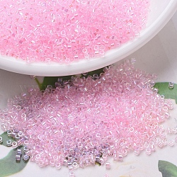 Cuentas de miyuki delica, cilindro, Abalorios de la semilla japonés, 11/0, (db0071) cristal rayado rosa ab, 1.3x1.6mm, agujero: 0.8 mm, aproximamente 20000 unidades / bolsa, 100 g / bolsa