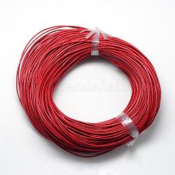 Cuerdas de cuero pintadas en aerosol, rojo, 1.5mm, Aproximadamente 100 yardas / paquete (300 pies / paquete)