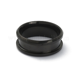 201 impostazioni per anelli scanalati in acciaio inossidabile, anello del nucleo vuoto, per la realizzazione di gioielli con anello di intarsio, elettroforesi nera, diametro interno: 17mm
