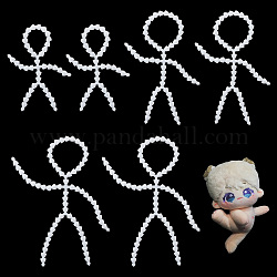 PH PandaHall 6pcs Body Joint Skeleton, 3 Style Plastic Action Figure Movable Skeleton with Sound Puppet Body Figure Frame Full Body Model for Teddy Bear Making DIY Crafts, Figure Making Supplies