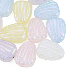 Perles acryliques placage irisé arc-en-ciel, perles de paillettes, larme, couleur mixte, 24.5x18x9mm, Trou: 2mm