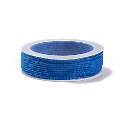 Fils de nylon tressé, teinte, corde à nouer, pour le nouage chinois, artisanat et fabrication de bijoux, bleu royal, 1.5mm, environ 13.12 yards (12 m)/rouleau