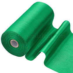 Flache Polyesterbänder, für Hochzeitsfeier Dekoration, grün, 6 Zoll (151 mm), ca. 27.34 Yard (25m)/Rolle