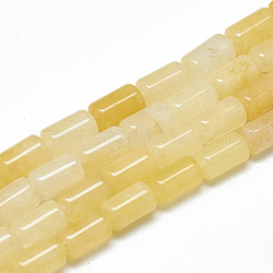 Natural Topaz Jade Bead Strands, Column, 10~11x6mm, Hole: 1mm, about 40pcs/strand, 15.7 inch