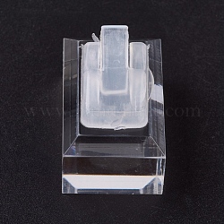 Пластиковых дисплеев кольцо, с органическим стеклом, ювелирный дисплей, прозрачные, 3.6x2.45x3 см