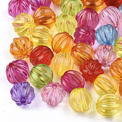 Perles acryliques transparentes transparentes, ronde, couleur mixte, 9x8.5x8.5mm, Trou: 1.5mm