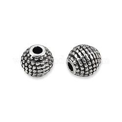 Tibetan Style Alloy Beads, Cadmium Free & Lead Free, Round, Antique Silver, 5.5mm, Hole: 1.6mm, about 2080pcs/1000g