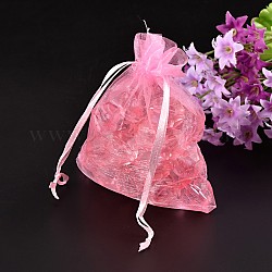 Gioielli lt.pink imballaggio sacchetti disegnabili, sacchetti per regalo organza, circa 10cm di larghezza, 12 cm di lunghezza