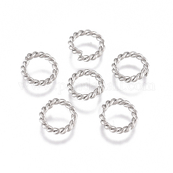 304 anello elicoidale in acciaio inossidabile, anelli di salto aperti, anello rotondo, colore acciaio inossidabile, 18 gauge, 7x1mm, diametro interno: 5mm