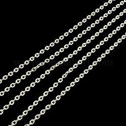 Железо кабельные сети, несварные, с катушкой, Плоско-овальные, серебристый цвет, 3x2x0.4 мм, около 32.8 фута (10 м) / рулон