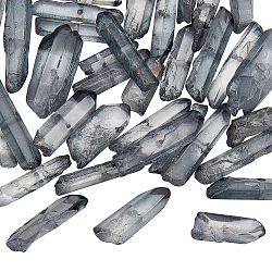 Olycraft 1 Strang natürliche Quarzkristallperlen Stränge, gefärbt, Nuggets, Kornblumenblau, 15~30x4~8x4~7 mm, Bohrung: 1 mm, 8 Zoll