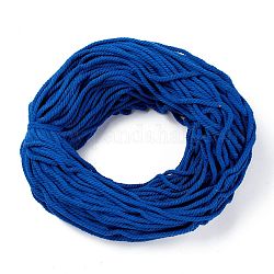 綿糸コード  3プライ  ジュエリー作りのための  ブルー  5~5.8mm  109.4ヤード（100m）/バンドル