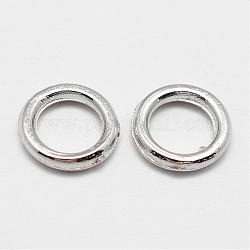 Anelli tondi in lega, anelli di salto saldati, anelli di salto chiusi, platino, 18 gauge, 7x1mm, Foro: 4.5 mm, diametro interno: 4mm