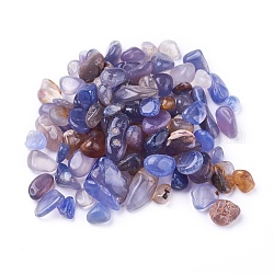 Perle di agata blu naturale, non forato / Senza Buco, tinto, pezzo, 8~19x5~6x2~5mm, su 100 g / borsa