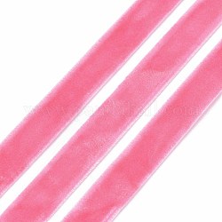 Односторонняя бархатная лента, темно-розовыми, 3/8 дюйм (9.5~10 мм), о 50yards / рулон (45.72 м / рулон)