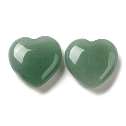 Pietre curative naturali di avventurina verde, pietre d'amore del cuore, pietre di palma tascabili per l'equilibrio reiki, 30x30x11.5~12.5mm