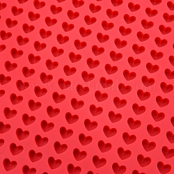 Silicone Heart Wax Melt Molds, For DIY Wax Seal Beads Craft Making, Rectangle, Red, 277x392mm, Heart: 13x16mm