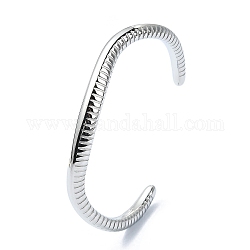 304 браслет-манжета со змеями из нержавеющей стали, цвет нержавеющей стали, внутренний диаметр: 1-7/8x2-1/2 дюйм (4.8x6.3 см)