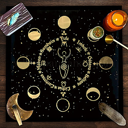 Mantel de tarot de poliéster para adivinación, almohadilla de cartas del tarot, mantel de péndulo, cuadrado, diosa, 490x490mm