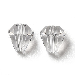 Perle di cristallo austriache imitazione di vetro, sfaccettato, diamante, chiaro, 8x7.5mm, Foro: 0.9 mm