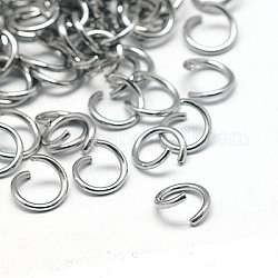 304 in acciaio inox anelli di salto aperto, colore acciaio inossidabile, 21 gauge, 4x0.7mm, diametro interno: 2.6mm, circa 5000pcs/scatola
