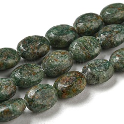 Natürliche afrikanische Jade Perlen Stränge, Flachoval, 8x6x3.5~4 mm, Bohrung: 0.8 mm, ca. 50 Stk. / Strang, 15.35'' (39 cm)