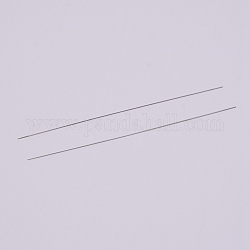 炭素鋼ロングストレート縫製刺繍糸  編みこみブレスレットネックレスジュエリー作りに  プラチナ  10.2x0.02cm