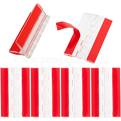 Charnière autocollante en acrylique, rectangle, rouge, 75x44x6mm
