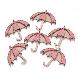 Parches de gamuza sintética, accesorios de adorno de vestuario, para hacer pinzas de pelo con cinta mágica, paraguas, rosa, 40x45.5x3mm