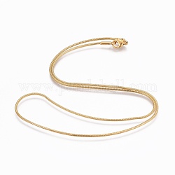 304 Edelstahl Schlangenkette Halsketten, 304 mit Edelstahlklammern, golden, 18.1 Zoll (46 cm), 1.2 mm