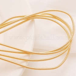 フランス真鍮線グリンプワイヤー  丸型フレキシブルコイル線  刺繍やジュエリー製作用のメタリック糸  ゴールドカラー  1.6mm  約3.28フィート（1m）/ pc