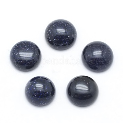 Cabochons en pierre bleue synthétique, plat rond, 8x3~4mm