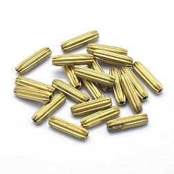 Ottone perline ondulato,  piombo & cadmio & nichel libero, riso, grezzo (non placcato), 10x2.5mm, Foro: 1 mm