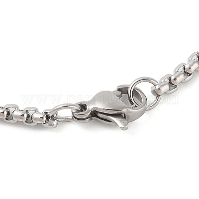 Ожерелья с подвеской в виде компаса викингов из сплава и черной эмали NJEW-P316-01P-1