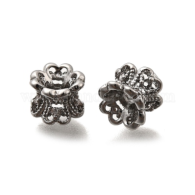 Колпачки для бусин из прозрачного кубического циркония из латуни KK-Z126-14P-1