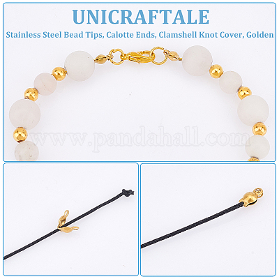 Наконечники бусин из нержавеющей стали 304 STAS-UN0002-38C-1