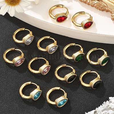 Серьги-кольца из нержавеющей стали 304 EJEW-P309-04G-1