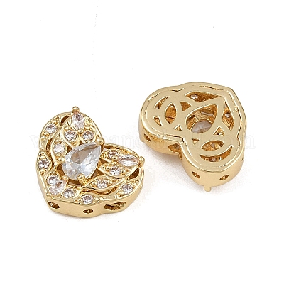 Многожильные звенья из латуни с паве из кубического циркония ZIRC-F145-08G-01-1