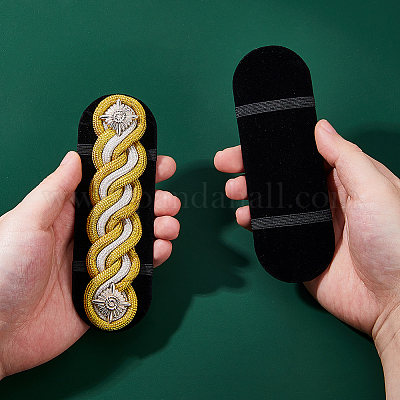 1 пара эполет из сплава и полиэстера DIY-FH0008-90B-1